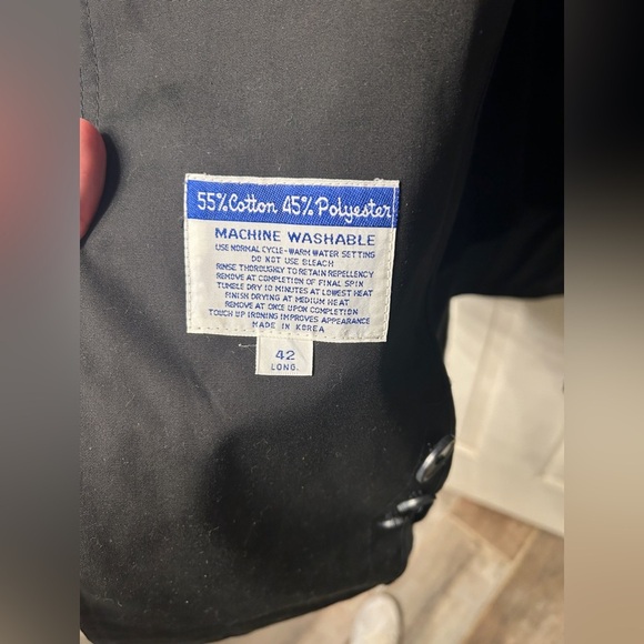 MISTY HARBOR VINTAGE BLACK TRENCH OVER COAT COLD WEATHER ZIP LINING - Picture 4 of 10